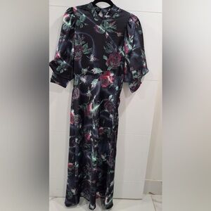 ASOS Dark Floral Long Sleeve Dress